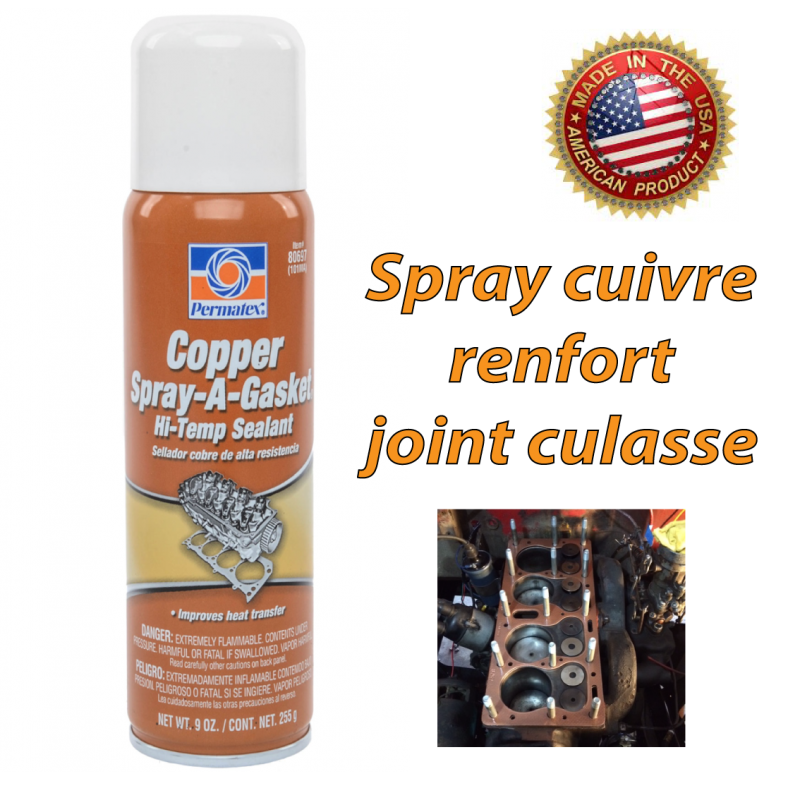 Spray cuivre renfort joint de culasse collecteurs Eugene Jeep Parts