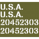 kit pochoirs marquage USA + numéros de capot