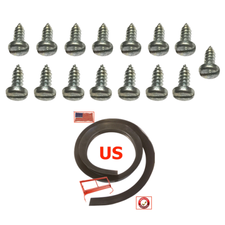 Fixation joint caoutchouc pare brise US