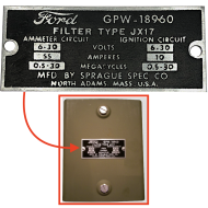 Plaque filterette - FORD GPW